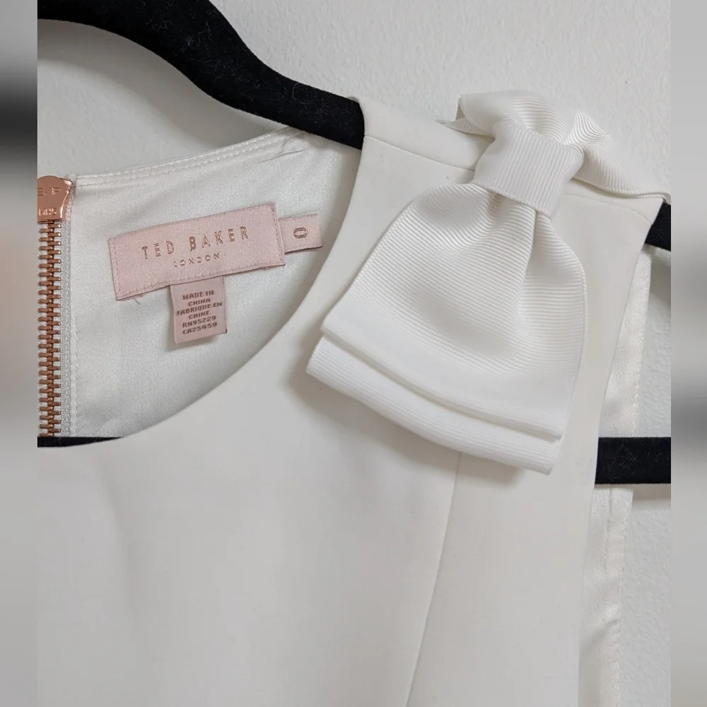 Ted Baker White Bow-Accent Sleeveless Dress - Picture 2 of 3